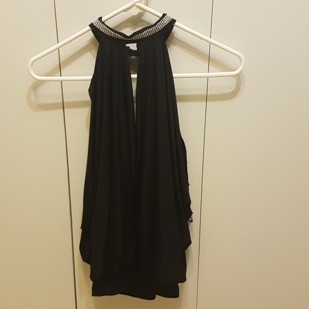 🛍Draped choker shirt